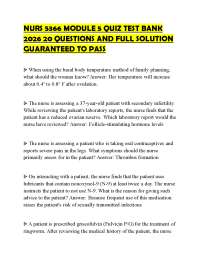 NURS 5366 MODULE 5 QUIZ TEST BANK 2026 20 QUESTIONS AND FULL SOLUTION GUARANTEED TO PASS