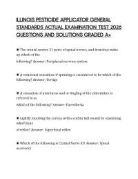 ILLINOIS PESTICIDE APPLICATOR GENERAL STANDARDS ACTUAL EXAMINATION TEST 2026 QUESTIONS AND