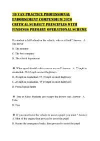 7D VAN PRACTICE PROFESSIONAL ENDORSEMENT COMPENDIUM 2026 CRITICAL SUBJECT PRINCIPLES WITH