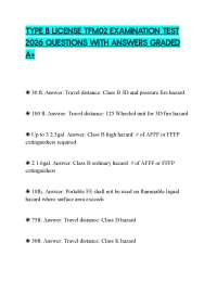 TYPE B LICENSE TFM02 EXAMINATION TEST 2026 QUESTIONS WITH ANSWERS GRADED A+