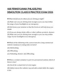 468 PENNSYLVANIA PHILADELPHIA DEMOLITION CLASS B PRACTICE EXAM 2026