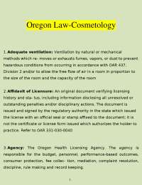Oregon Cosmetology Law Guide 2026 | State Rules, Licensing & Safety – PDF