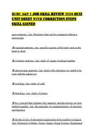 RCBC A&P 1 JOB SKILL REVIEW 2026 QUIZ UNIT SHEET WITH CORRECTION STEPS SKILL GAINED