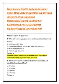 NJ Onsite System Designer Exam Questions and Answers 2026