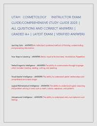 Utah Cosmetology Instructor Exam Comprehensive Study Guide 2025