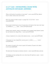 Anatomy and Physiology Exam on Bone Tissue with Answers