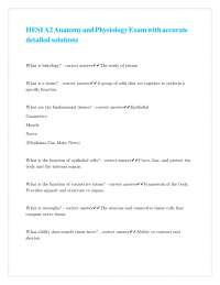 Anatomy and Physiology Practice Questions with Solutions
