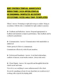 RBT INSTRUCTIONAL ASSISTANCE DIRECTORY 2026 OPERATIONAL GUIDEBOOK COMPLETE QUESTION INVENT