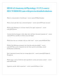 Anatomy & Physiology Exam Questions with Detailed Solutions