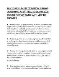 TN CLOSED-CIRCUIT TELEVISION SYSTEMS QUALIFYING AGENT PRACTICE EXAM 2026 COMPLETE STUDY GU