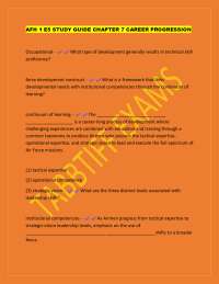 Air Force Career Progression Study Guide: Chapter 7