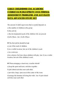 EARLY CHILDHOOD CDA ACADEMIC CURRICULUM BLUEPRINT 2026 FORMAL ASSESSMENT PROBLEMS AND ACCU