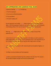 Aircraft Approaches and Landings: Exam Study Guide
