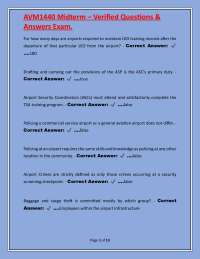 AVM1440 Midterm Exam: Aviation Security Questions and Answers