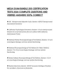MEGA EXAM BUNDLE 200 CERTIFICATION TESTS 2026 COMPLETE QUESTIONS AND VERIFIED ANSWERS 100%