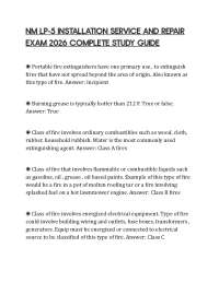 NM LP-5 INSTALLATION SERVICE AND REPAIR EXAM 2026 COMPLETE STUDY GUIDE