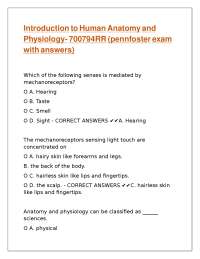 Human Anatomy and Physiology Exam Questions with Answers