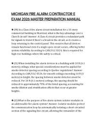 MICHIGAN FIRE ALARM CONTRACTOR E EXAM 2026 MASTER PREPARATION MANUAL