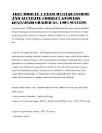 CHFI Module 1 Exam Questions and Answers: Computer Forensics