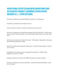 BCPS Exam Study Guide: Questions and Answers for ACLS, Gout, and Osteoarthritis