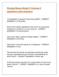 Wastewater Treatment Questions and Answers
