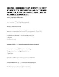 Chemotherapy Certification Practice Test: Questions and Answers (2025/2026)