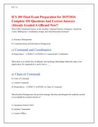 ICS 300 Final Exam Preparation: 100 Questions and Answers