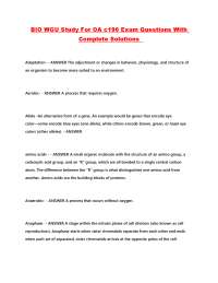 Comprehensive Biology Exam Study Guide: Key Concepts and Definitions