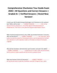 Comprehensive Charleston History Tour Guide Exam: Questions and Answers