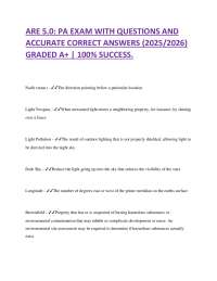 ARE 5.0 PA Exam Questions and Answers (2025/2026)