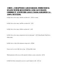 Database Forensics Exam Questions and Answers: SQL Server and MySQL