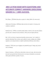 ARE 5.0 PCM Exam Questions and Answers (2025/2026)