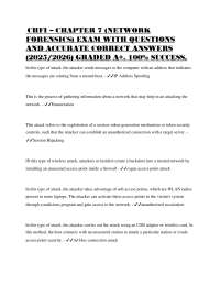 CHFI Chapter 7: Network Forensics Exam Questions and Answers (2025/2026)