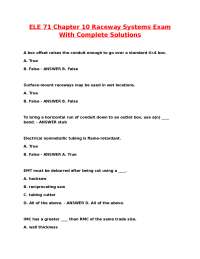 Raceway Systems Exam with Complete Solutions