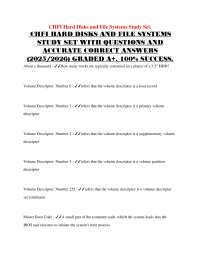 CHFI Hard Disks and File Systems: Q&A Study Set