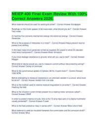 NEIEP 400 Final Exam Review With 100% Correct Answers 2026.