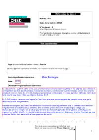 Cned Devoir 2 Svt Seconde