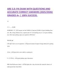 ARE 5.0 PA Exam Questions and Answers (2025/2026)