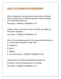 Sailing Exam with Answers