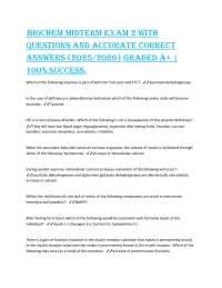 Biochemistry Midterm Exam 2: Questions and Answers (2025/2026)
