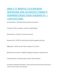Immunochemistry Exam Questions and Answers: BIOD 171 Module 3