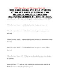 CHFI Hard Disks and File Systems: Q&A Study Set