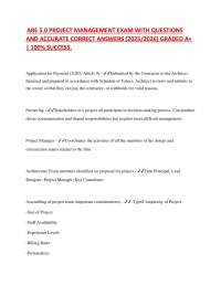Project Management Exam Questions and Answers