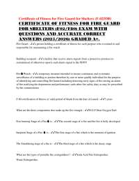 Fire Guard Certification Exam Questions and Answers (F-02/F80)