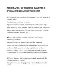 ASSOCIATION OF CERTIFIED SANCTIONS SPECIALISTS 2026 PROFESSIONAL COMPETENCY EXAM