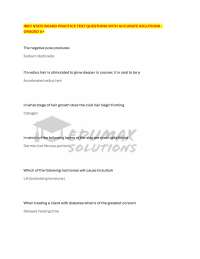 IBEC State Board Practice Test Questions and Answers