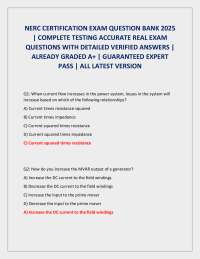 NERC Certification Exam Question Bank: Power System Essentials