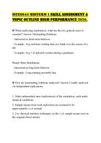 ISYE6644 MIDTERM 1 SKILL ASSESSMENT & TOPIC OUTLINE HIGH PERFORMANCE 2026.