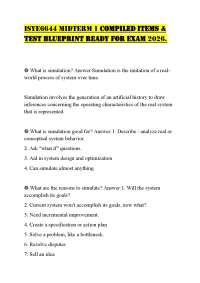 ISYE6644 MIDTERM 1 COMPILED ITEMS & TEST BLUEPRINT READY FOR EXAM 2026.
