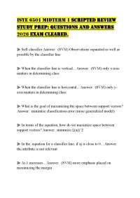 ISYE 6501 MIDTERM 1 SCRIPTED REVIEW STUDY PREP: QUESTIONS AND ANSWERS 2026 EXAM CLEARED.